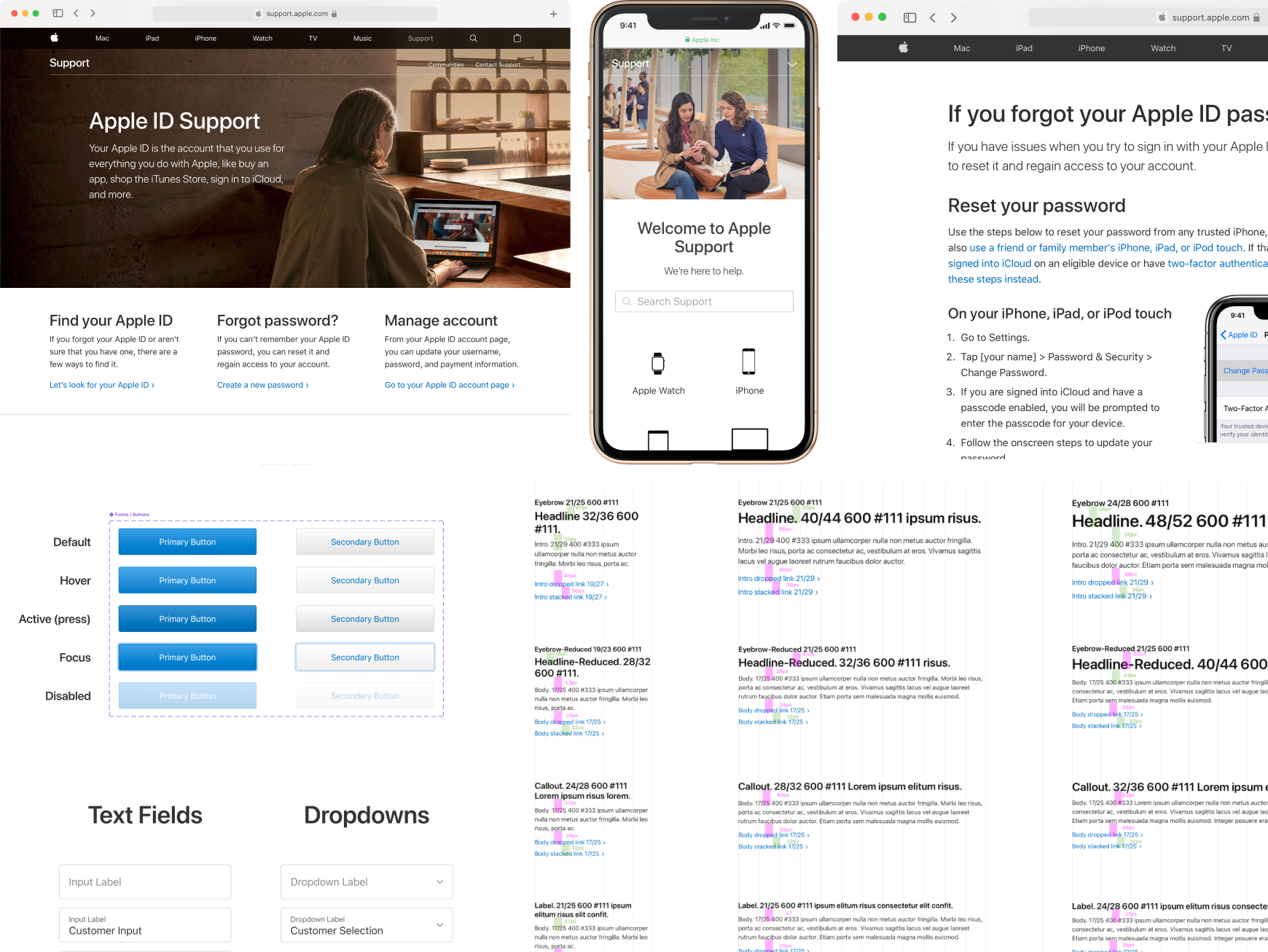 example screens and standards